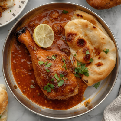 Chicken Leg with Naan